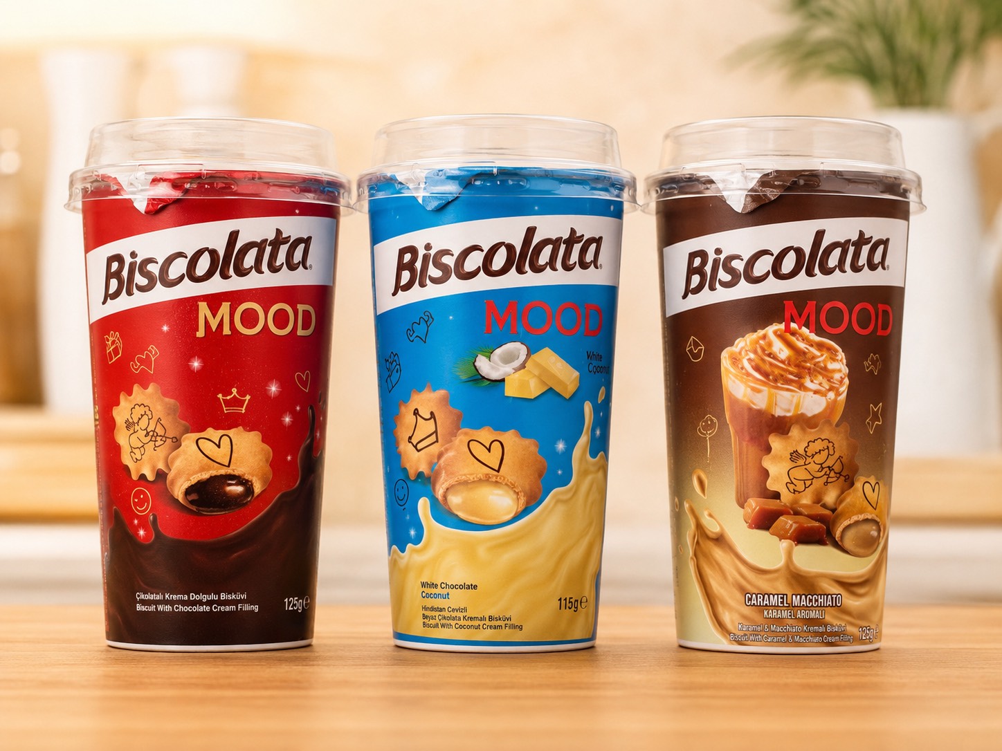 بیسکویت مغزدار در بسته‌بندی لیوانی از برند Biscolata (ترکیه)