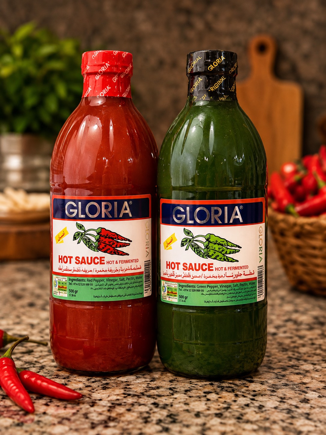 سس تند تخمیری Gloria (قرمز و سبز) – 500 گرم