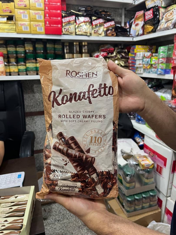 ویفر رول شکلاتی Roshen Konafetto مغز کرمی (1 کیلوگرم)