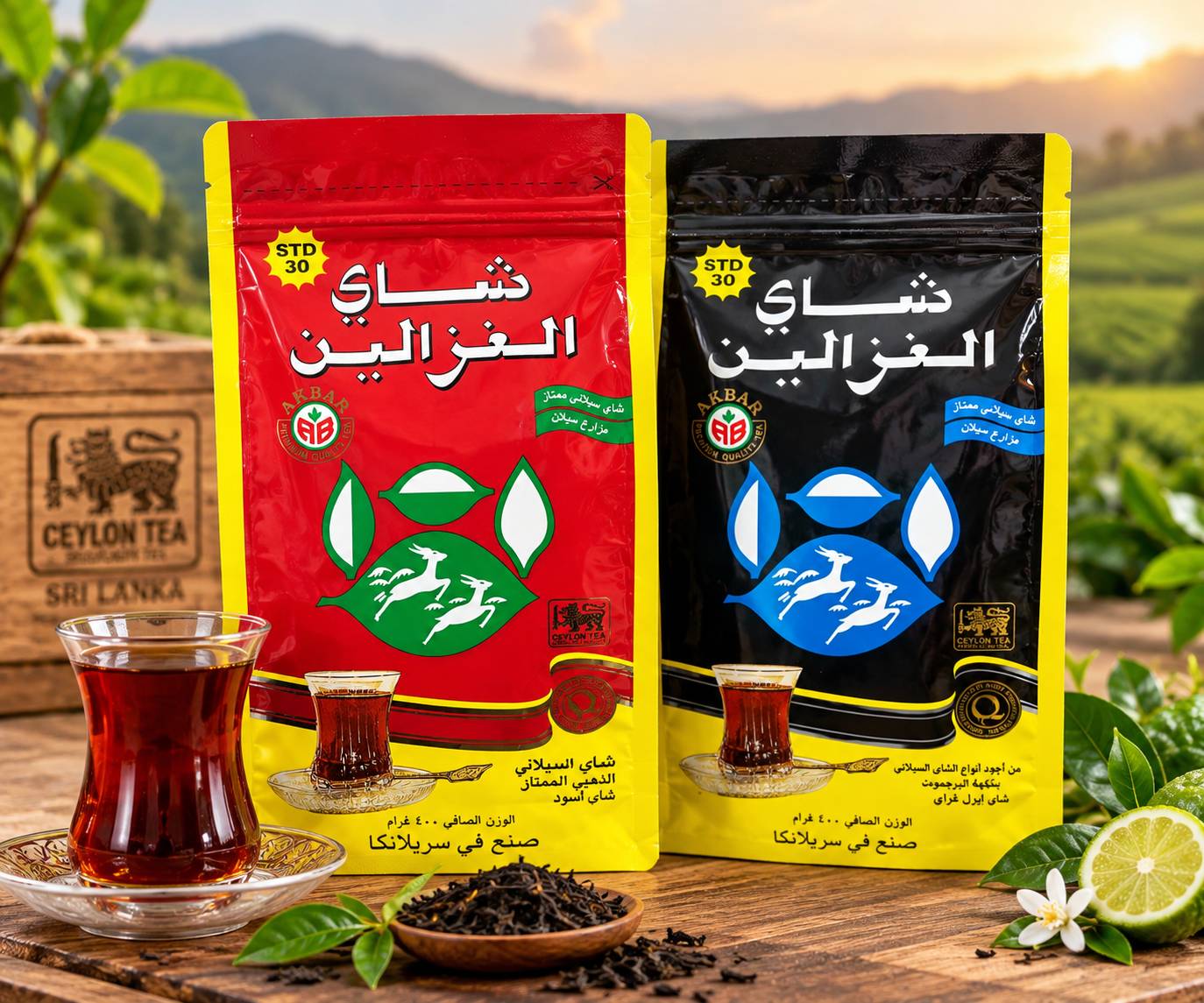 چای دو غزال 400 گرمی زیپ دار_عطری و ساده(سریلانکا)