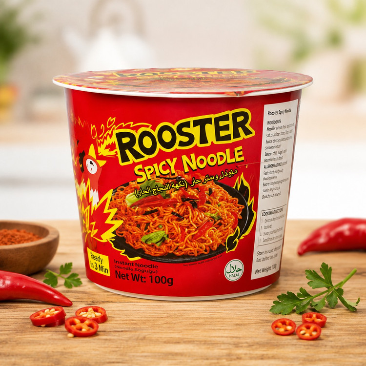 نودل لیوانی تند روستر (Rooster Spicy Noodle) – 100 گرم