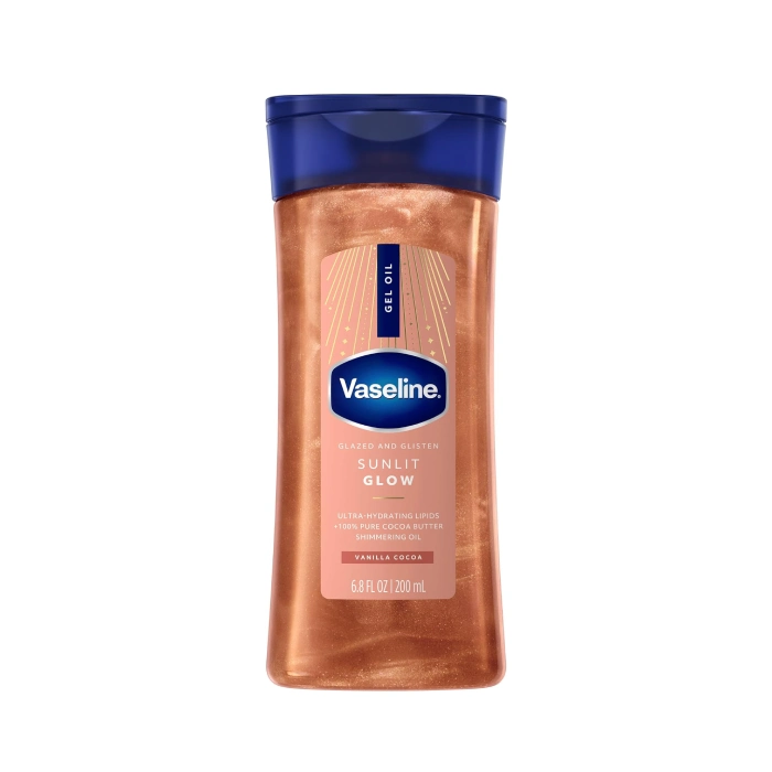 لوسیون بدن وازلین شاین دار مدل Sunlit Glow با رایحه وانیل کاکائو 200 میلی لیتر