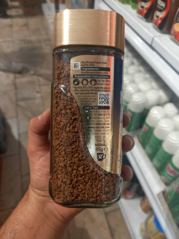 قهوه فوری نسکافه گلد بلند دکف بدون کافئین – NESCAFÉ Gold Blend Decaf(95 گرم)