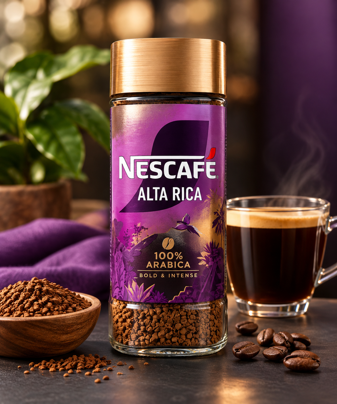 قهوه فوری نسکافه گلد آلتا ریکا – NESCAFÉ Gold Alta Rica(100 گرم)100% عربیکا