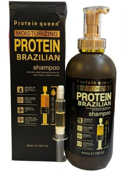 شامپو بدون سولفات پروتئین کوئین مدل Protein Brazilian Luxury حجم 800 میل