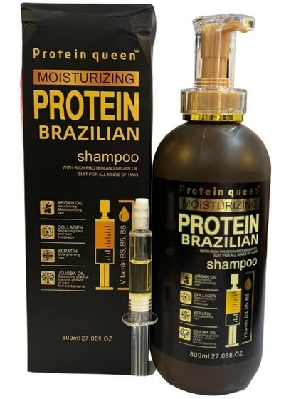 شامپو بدون سولفات پروتئین کوئین مدل Protein Brazilian Luxury حجم 800 میل